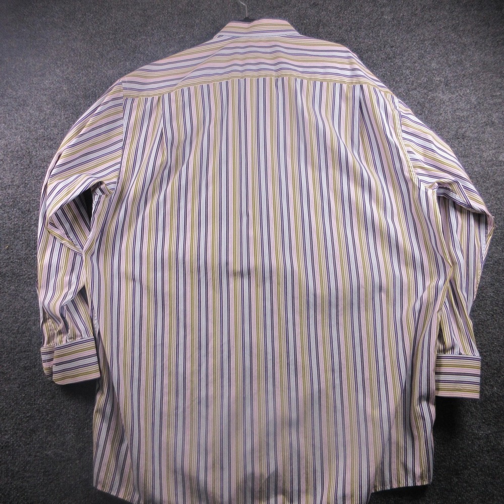 Eton Shirt Mens Multicolor Stripe Dress Button Front Long Sleeve Cotton‎ - Picture 2 of 6